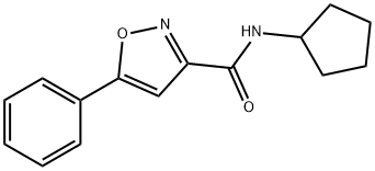 3-Isoxazolecarboxamide,N-cyclopentyl-5-phenyl-(9CI) Structure