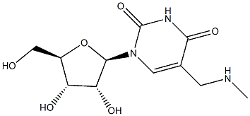 5-methylaminomethyluridine Structure