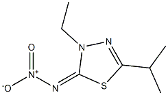 1,3,4-Thiadiazol-2(3H)-imine,3-ethyl-5-(1-methylethyl)-N-nitro-(9CI) Structure