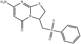 7-amino-3-[(phenylsulfonyl)methyl]-2,3-dihydro-5H-[1,3]thiazolo[3,2-a]pyrimidin-5-one Structure