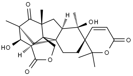 (3aS,8R,9S,11bR)-3a,4,6a,7,7aα,8,10,11-Octahydro-4α,8-dihydroxy-2',2',5,6aβ,8-pentamethylspiro[5α,11aα-methano-11aH-fluoreno[4,4a-c]furan-9(3H),3'(6'H)-[2H]pyran]-3,6,6'-trione 구조식 이미지