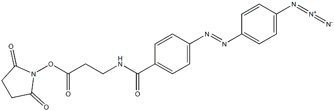 N-(4-(4-아지도페닐아조)벤조일)-3-아미노프로필-N'-옥시숙신이미드에스테르 구조식 이미지