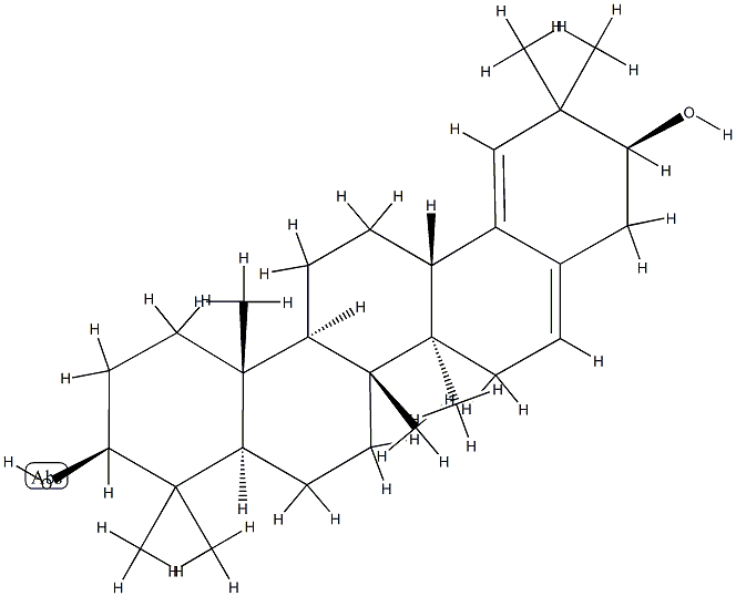 28-Noroleana-16,18-diene-3β,21β-diol 구조식 이미지