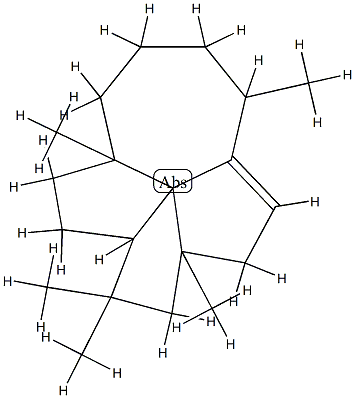 (3aR)-3,4,8β-Trimethyl-3α,3a,4α-[(R)-2,2-dimethylpentane-1,3,5-triyl]-2,3,3aα,4,5,6,7,8-octahydroazulene 구조식 이미지