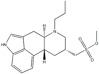 6-propylergoline-8beta-methyl methanesulphonate Structure