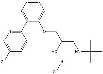 (±)-1-(tert-butylamino)-3-[2-(6-chloropyridazin-3-yl)phenoxy]propan-2-ol monohydrochloride 구조식 이미지