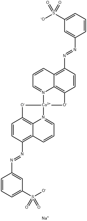 sodium bis[3-[(8-hydroxyquinolin-5-yl)azo]benzenesulphonato(2-)]cobaltate(1-) Structure