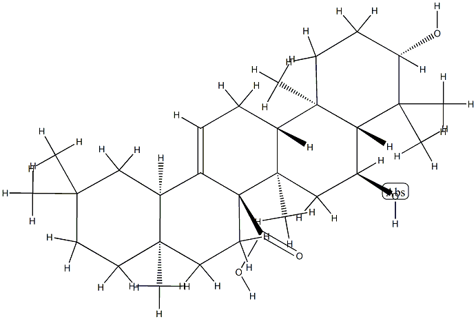 3β,6α-디히드록시올레안-12-엔-27-오산 구조식 이미지