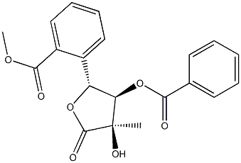 D-Ribonic acid, 2-C-methyl-, γ-lactone, 3,5-dibenzoate 구조식 이미지