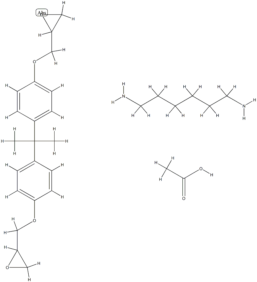 1,6-Hexanediamine, polymer with 2,2'-[(1-methylethylidene) bis(4,1-phenyleneoxymethylene)]bis[oxirane], acetate (ester) Structure