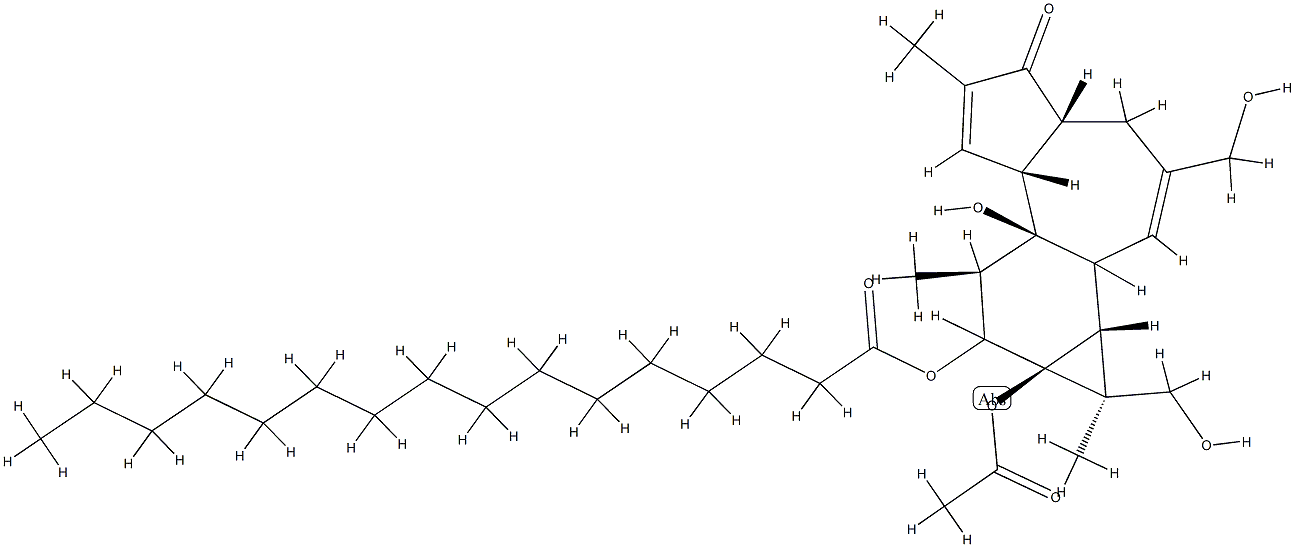 12-O-hexadecanoyl-4-deoxy-4 alpha-16-hydroxyphorbol-13-acetate 구조식 이미지