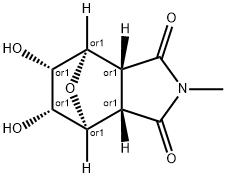 4,7-Epoxy-1H-isoindole-1,3(2H)-dione, hexahydro-5,6-dihydroxy-2-methyl-, (3aR,4R,5S,6R,7S,7aS)-rel- (9CI) 구조식 이미지