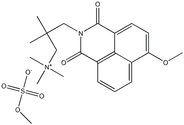 [3-[6-methoxy-1,3-dioxo-1H-benz[de]-2(3H)-isoquinolyl]-2,2-dimethylpropyl]trimethylammonium methyl sulphate 구조식 이미지