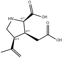 (2R,3S,4S)-rel-2-Carboxy-4-(1-methylethenyl)-3-pyrrolidineacetic Acid 구조식 이미지