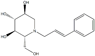 N-(3-페닐-2-프로페닐)-1-데옥시노지리마이신 구조식 이미지