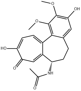 (S)-7α-Acetylamino-6,7-dihydro-3,10-dihydroxy-1,2-dimethoxybenzo[a]heptalen-9(5H)-one 구조식 이미지