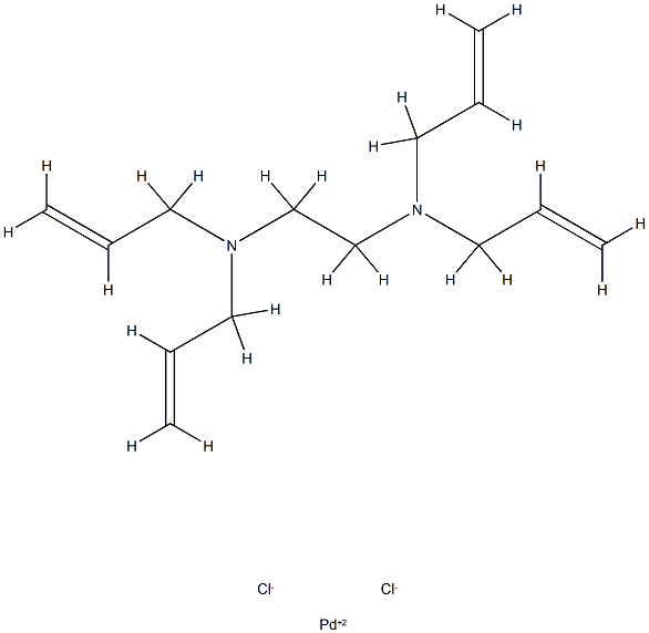 PALLADIUM,DICHLORONNNNTETRA2PROPENYL12ETHANEDIAMINENNSP42 Structure