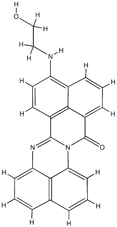 10-[(2-Hydroxyethyl)amino]-14H-benz[4,5]isoquino[2,1-a]perimidin-14-one 구조식 이미지