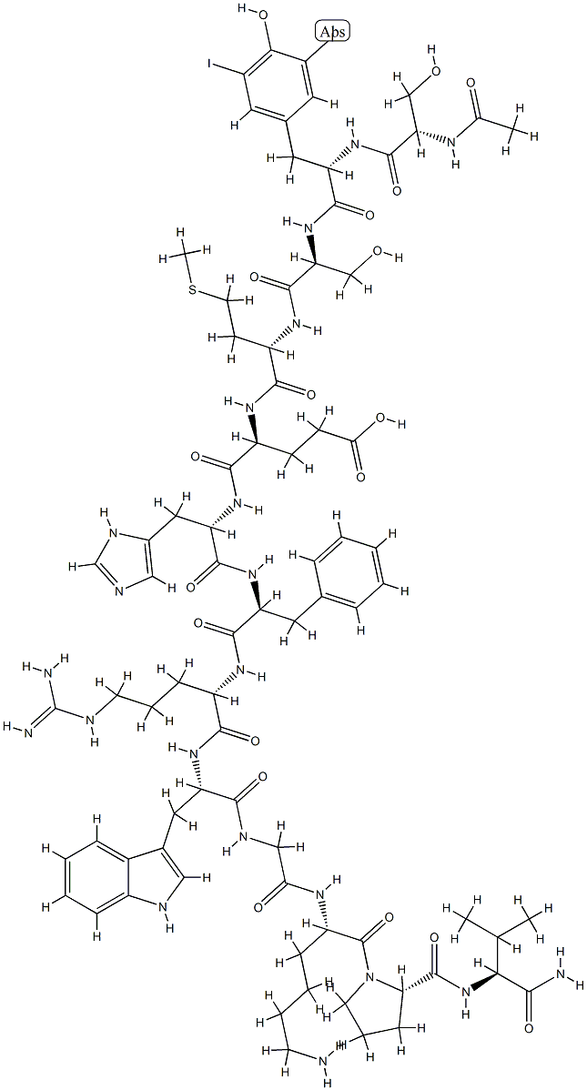MSH,2-(3,5-디요오도-티르)알파- 구조식 이미지