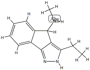 Indeno[1,2-c]pyrazol-4-amine, 3-ethyl-1,4-dihydro-N-methyl- (9CI) 구조식 이미지