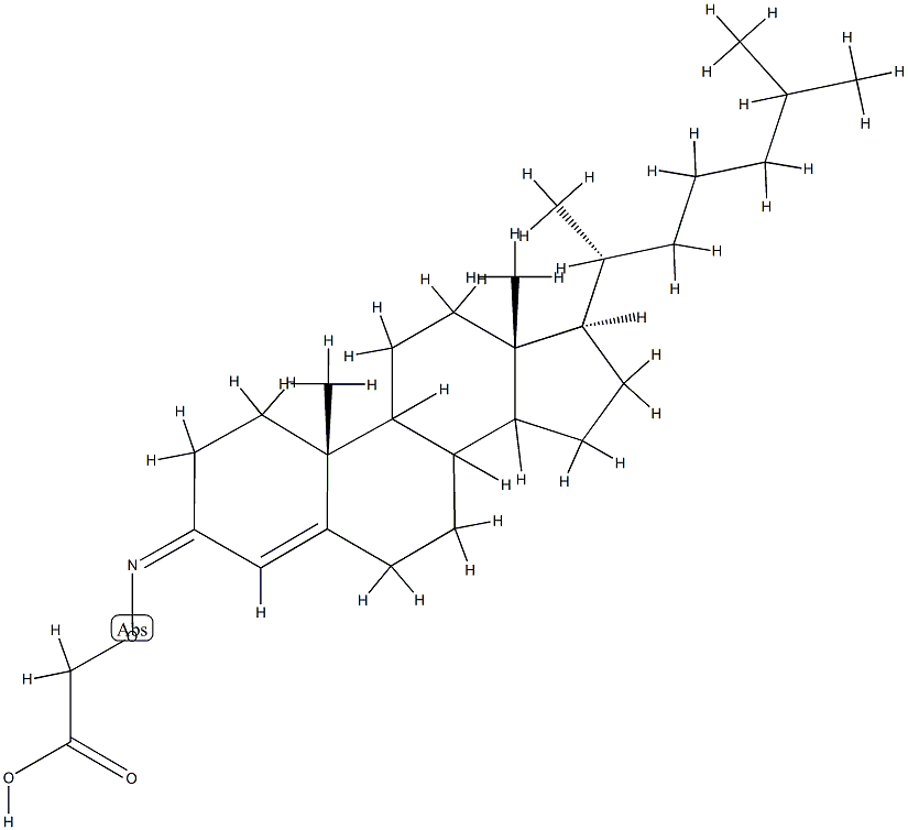 4-cholesten-3-(O-carboxymethyl)oxime Structure