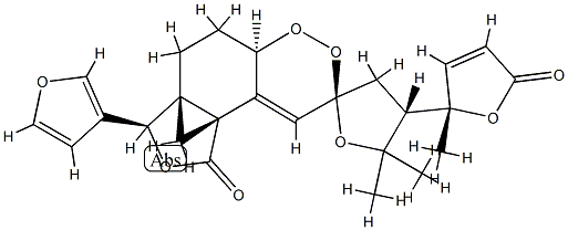(2R,4S)-4-[(2S)-2,5-Dihydro-2-methyl-5-oxofuran-2-yl]-3'β-(3-furyl)-3,4,4',5,5',5'aα-hexahydro-5,5-dimethylspiro[furan-2,8'-[1H,3H-3aβ,9bβ]methanofuro[3,4-f][1,2]benzodioxin]-1'-one 구조식 이미지
