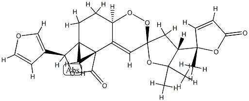 (2R,4S)-4-[(2S)-2,5-Dihydro-2-methyl-5-oxofuran-2-yl]-3'β-(3-furyl)-3,4,4',5,5',5'aα-hexahydro-5,5-dimethylspiro[furan-2,8'-[1H,3H-3aβ,9bβ]methanofuro[3,4-f][1,2]benzodioxin]-1'-one Structure