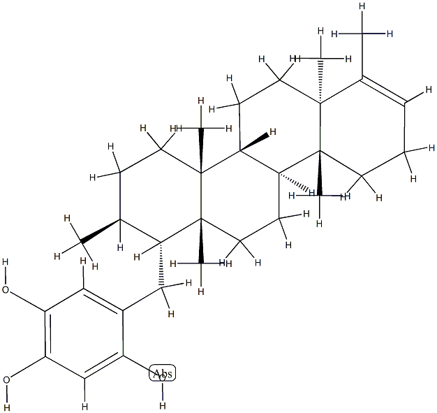 5-[[(14R,17S,17aR)-4,5,14,17-Tetramethyl-D-homo-5α-androst-3-en-17a-yl]methyl]-1,2,4-benzenetriol Structure