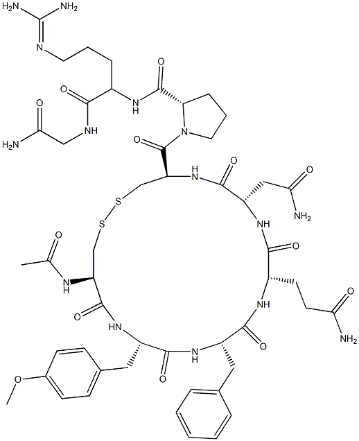 vasopressin, N-acetyl-O-methyl-Tyr(2)-Arg(8)- Structure