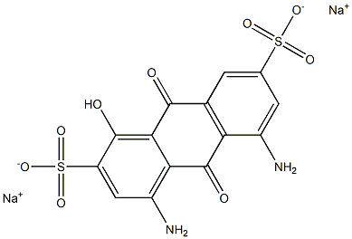 2,7-ANTHRACENEDISULFONIC ACID, 9,10-DIHYDRO-4,5-DIAMINO-9,10-DIOXO-1-H YDROXY-, D Structure