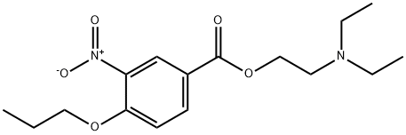 3-nitro-4-propoxy-, 2-(diethylamino)ethyl ester Benzoic acid Structure