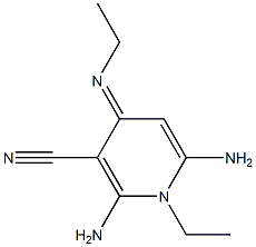 3-Pyridinecarbonitrile,6-amino-1-ethyl-4-(ethylamino)-1,2-dihydro-2-imino-(9CI) Structure