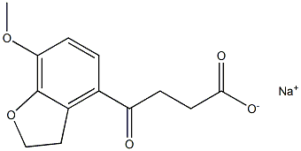 2,3-디히드로-7-메톡시-γ-옥소-4-벤조푸란부티르산나트륨염 구조식 이미지