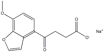 7-메톡시-γ-옥소-4-벤조푸란부티르산나트륨염 구조식 이미지