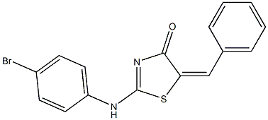 5-benzylidene-2-[(4-bromophenyl)imino]-1,3-thiazolidin-4-one Structure