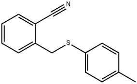 2-{[(4-methylphenyl)sulfanyl]methyl}benzonitrile 구조식 이미지