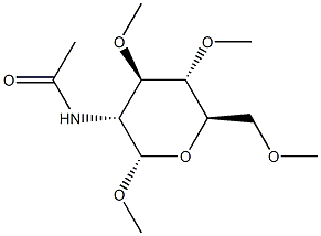 Methyl 2-(acetylamino)-3-O,4-O,6-O-trimethyl-2-deoxy-α-D-glucopyranoside 구조식 이미지