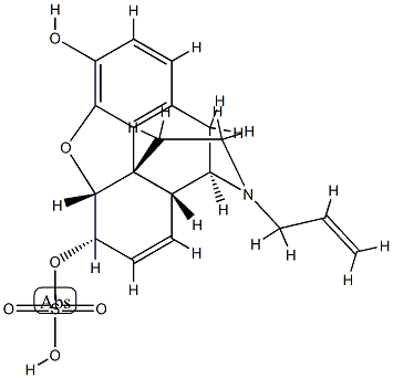 7,8-Didehydro-4,5α-epoxy-17-(2-propenyl)morphinan-3,6α-diol 6-sulfuric acid Structure