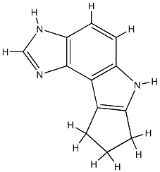 1H-Cyclopenta[4,5]pyrrolo[3,2-e]benzimidazole,6,7,8,9-tetrahydro-(9CI) 구조식 이미지