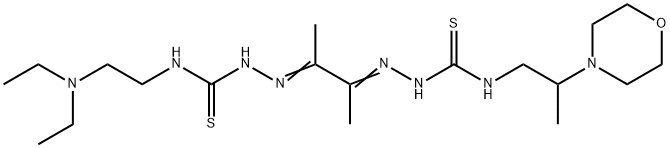 4-[2-(Diethylamino)ethyl]-4'-(2-morpholinopropyl)[1,1'-(1,2-dimethyl-1,2-ethanediylidene)bisthiosemicarbazide] Structure