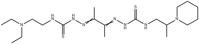 4-[2-(Diethylamino)ethyl]-4'-(2-piperidinopropyl)[1,1'-(1,2-dimethyl-1,2-ethanediylidene)bisthiosemicarbazide] Structure