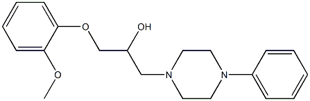 α-[(2-메톡시페녹시)메틸]-4-페닐-1-피페라진에탄올 구조식 이미지