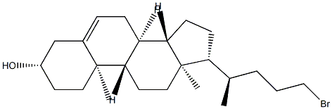 (3β)-24-브로모콜-5-엔-3-올 구조식 이미지