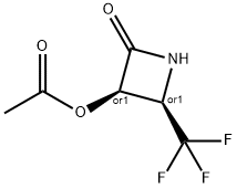 2-Azetidinone,3-(acetyloxy)-4-(trifluoromethyl)-,(3R,4R)-rel-(9CI) 구조식 이미지