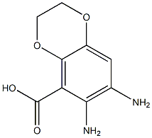 1,4-Benzodioxin-5-carboxylicacid,6,7-diamino-2,3-dihydro-(9CI) 구조식 이미지