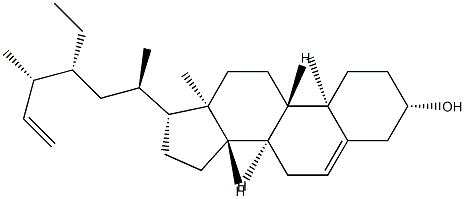 (23R,24S)-23-Ethyl-27-norergosta-5,25-dien-3β-ol 구조식 이미지