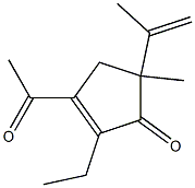 2-Cyclopenten-1-one,3-acetyl-2-ethyl-5-methyl-5-(1-methylethenyl)-(9CI) Structure
