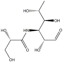 3,6-디데옥시-3-(L-글리세로일아미노)-D-글루코스 구조식 이미지