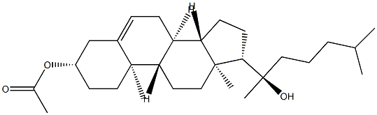 (20R)-Cholest-5-ene-3β,20-diol 3-acetate Structure