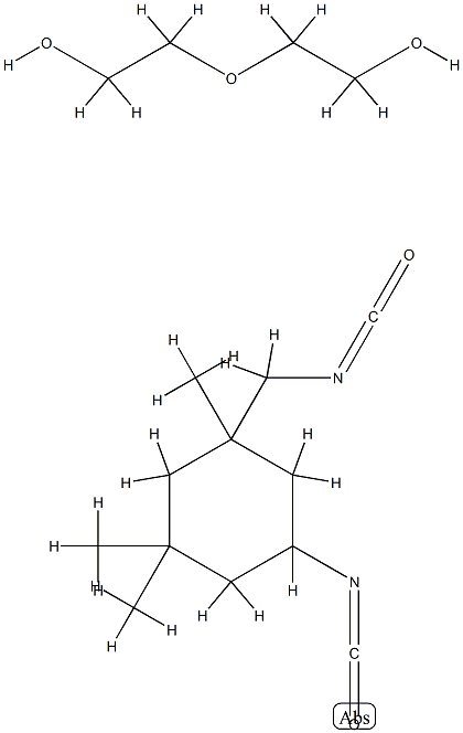 에탄올,2,2-옥시비스-,5-이소시아네이토-1-(이소시아네이토메틸)-1,3,3-트리메틸시클로헥산중합체,카프로락탐차단 구조식 이미지